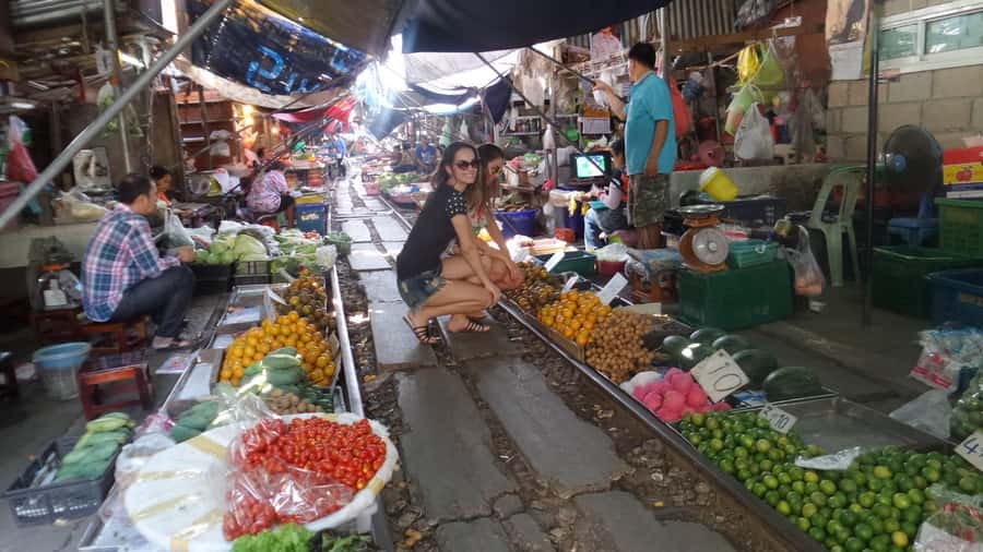 Private Floating & Train Market + DRAGON Temple + Thai Cafe - Maeklong Railway Market and the train that changes everything