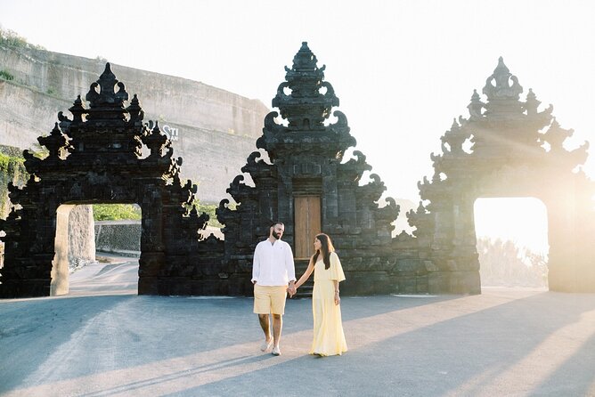Private Tour Bali Beaches and Uluwatu Temple with Dinner - Pandawa Beach for swimming and wide views