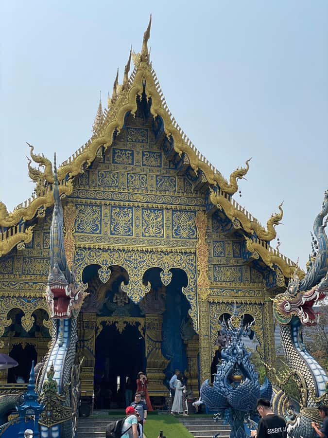 Private trip Chiang Rai Day trip, White Temple, Blue temple - Mae Khachan Hot Spring breaks up the road