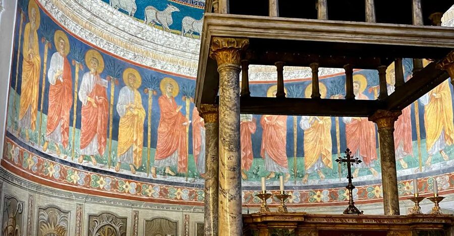 Rome: Tour of St. Clement's Basilica Underground Temples - The 12th-century basilica and its golden apse