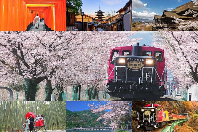 Sagano Romantic Train & Arashiyama, Kiyomizudera, Fushimi Inari Taisha Day Tour - A packed Kyoto day from Osaka