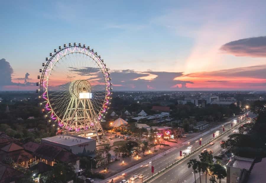 Siem Reap: Angkor Eye Standard Ride Ticket - The view toward Angkor Wat and beyond