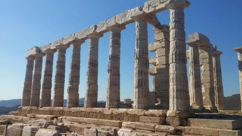 Sounion tour with Official Guide &ticket for Poseidon Temple - The Athens Riviera drive to Cape Sounion