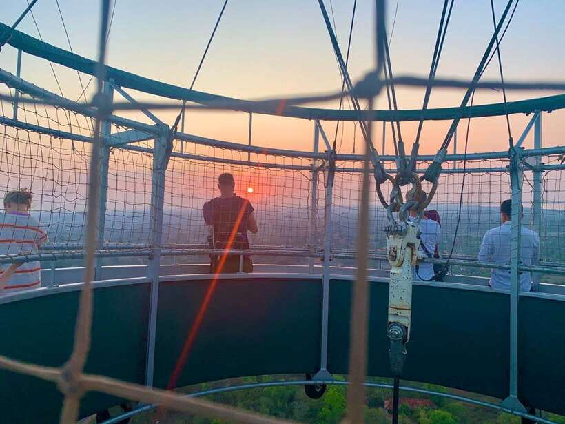 Ticket for Angkor Balloon Ride. - The 120-meter view from the gondola