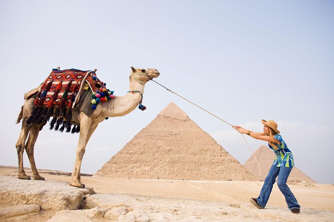Tour to Giza Pyramids, Sphinx, Valley Temple, Camel Ride & Lunch - A camel ride with a wide view of Giza