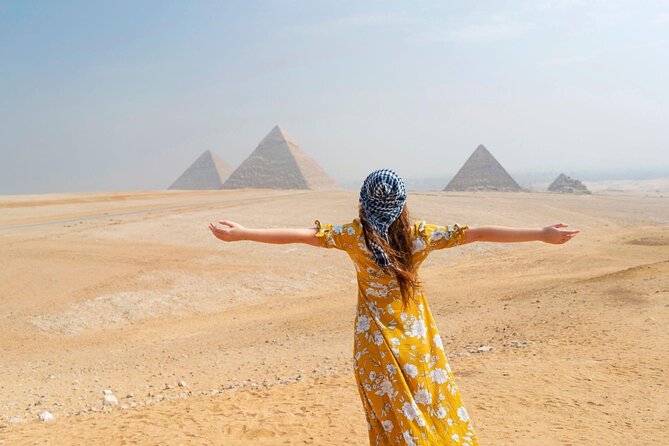 Tour to Giza Pyramids, Sphinx, Valley Temple, Camel Ride & Lunch - The panorama viewpoint and the best pyramid photographs