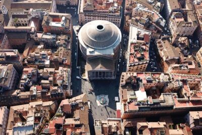 Walking Guided Tour and Rome’s Iconic Temple Pantheon Entrance